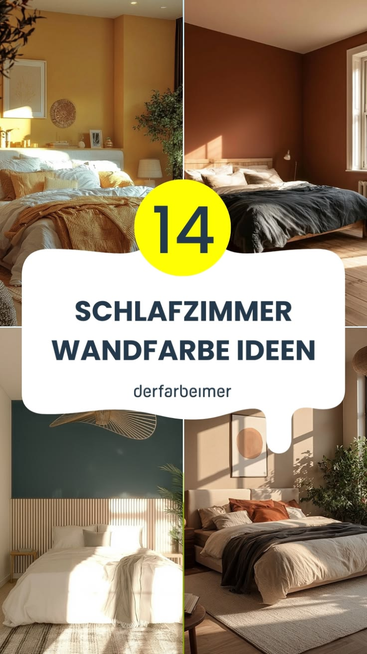 Pinterest-Pin für derfarbeimer: 14 Schlafzimmer Wandfarbe Ideen